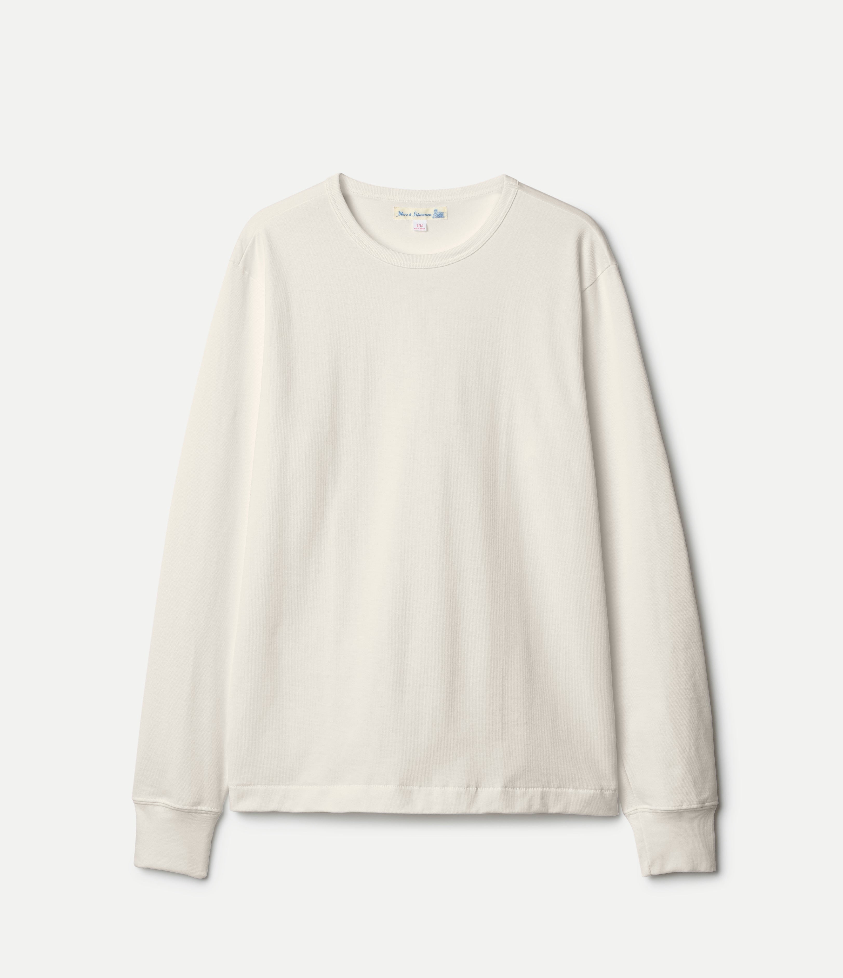 Beige longsleeve shirt on a light gray background