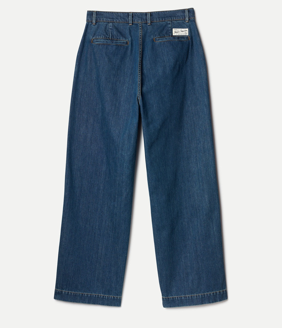 Blue jeans on a white background