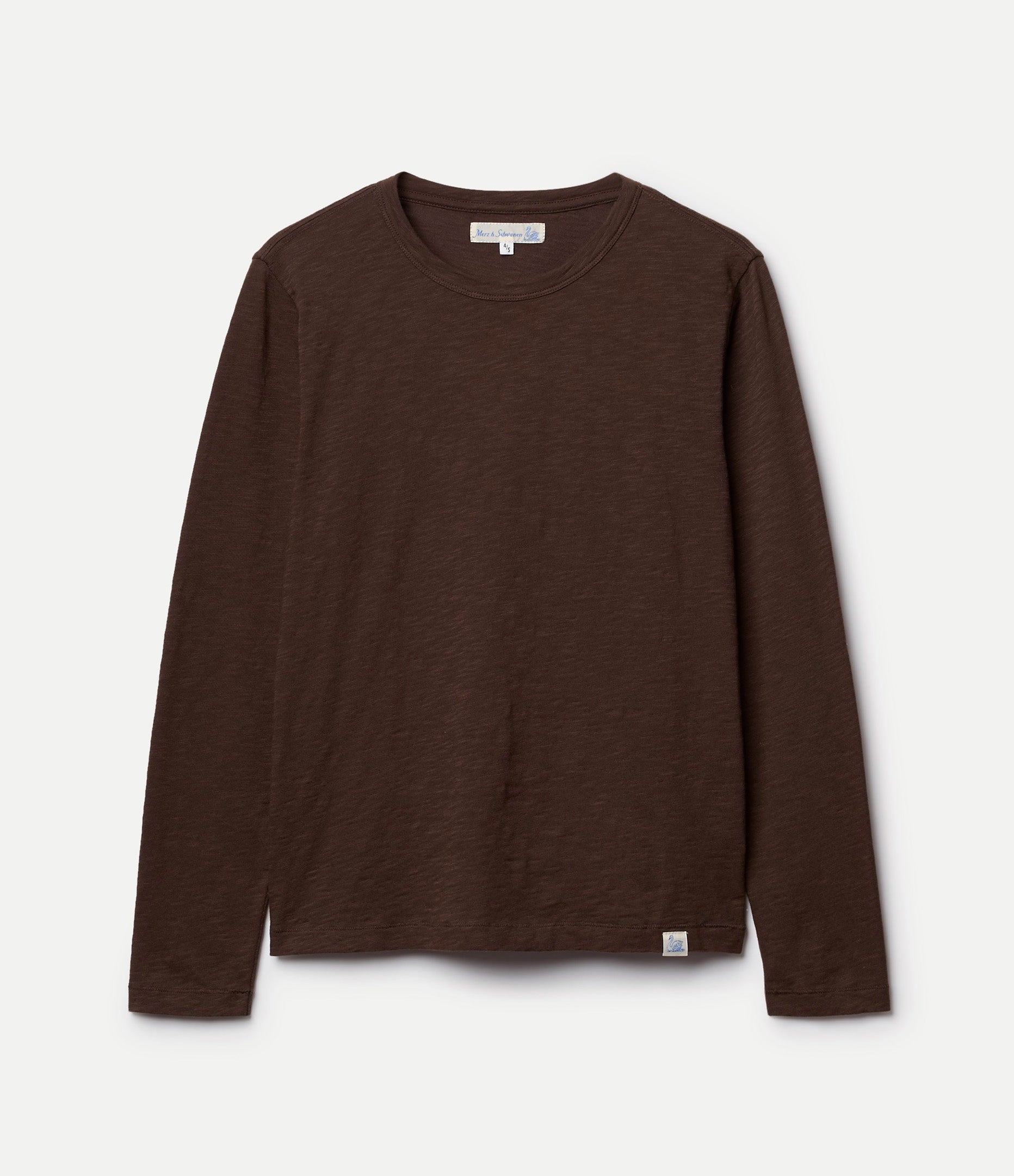 Brown long-sleeve shirt on a white background